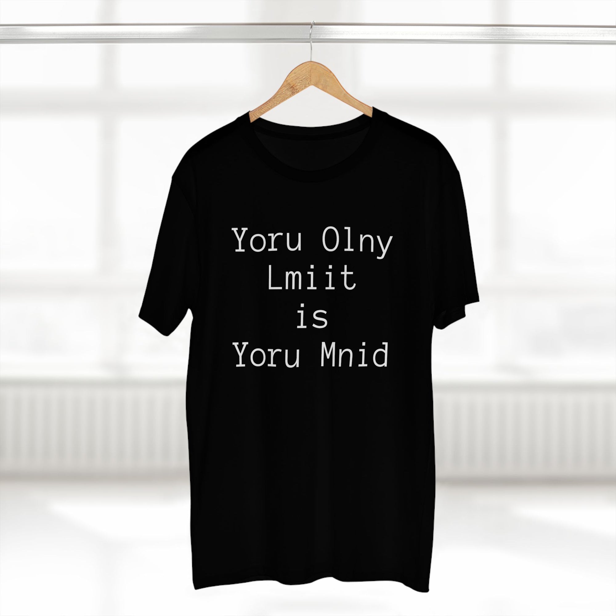 Men's Tee Your Only Limit is Your Mind Scrambled Letters T-Shirt - I Live To